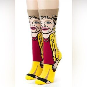The Golden Girls Blanche kitschy humorous playful crew socks Adult size 10-13 LG